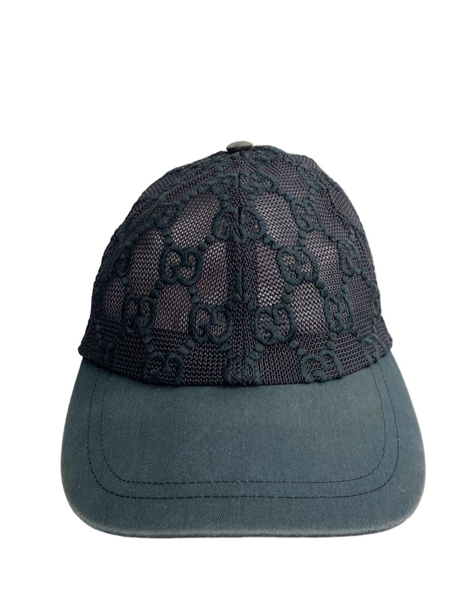 【中古】GUCCI◆旗がしら/S/ナイロン/BLK/総柄/レディース//【服飾雑貨他】