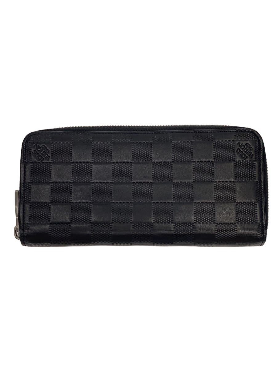 【中古】LOUIS VUITTON◆ジッピー・ウォレット・ヴェルティカル_ダミエ・アンフィニ/なめし革/黒いこと/メンズ【服飾雑貨他】