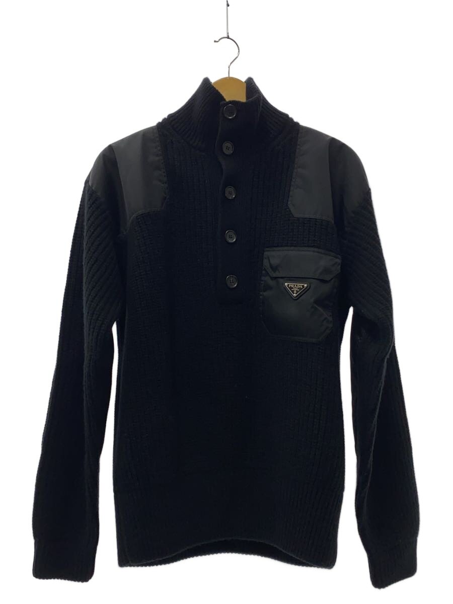 【中古】PRADA◆ニット・セーター(厚手)/48/ウール/BLK/UMR592【メンズウェア】｜2ｎｄ STREET 店