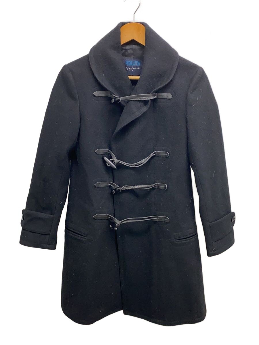 【中古】YOHJI YAMAMOTO◆ダッフルコート/1/アンゴラ/BLK/無地/FQ-C52-102【メンズウェア】