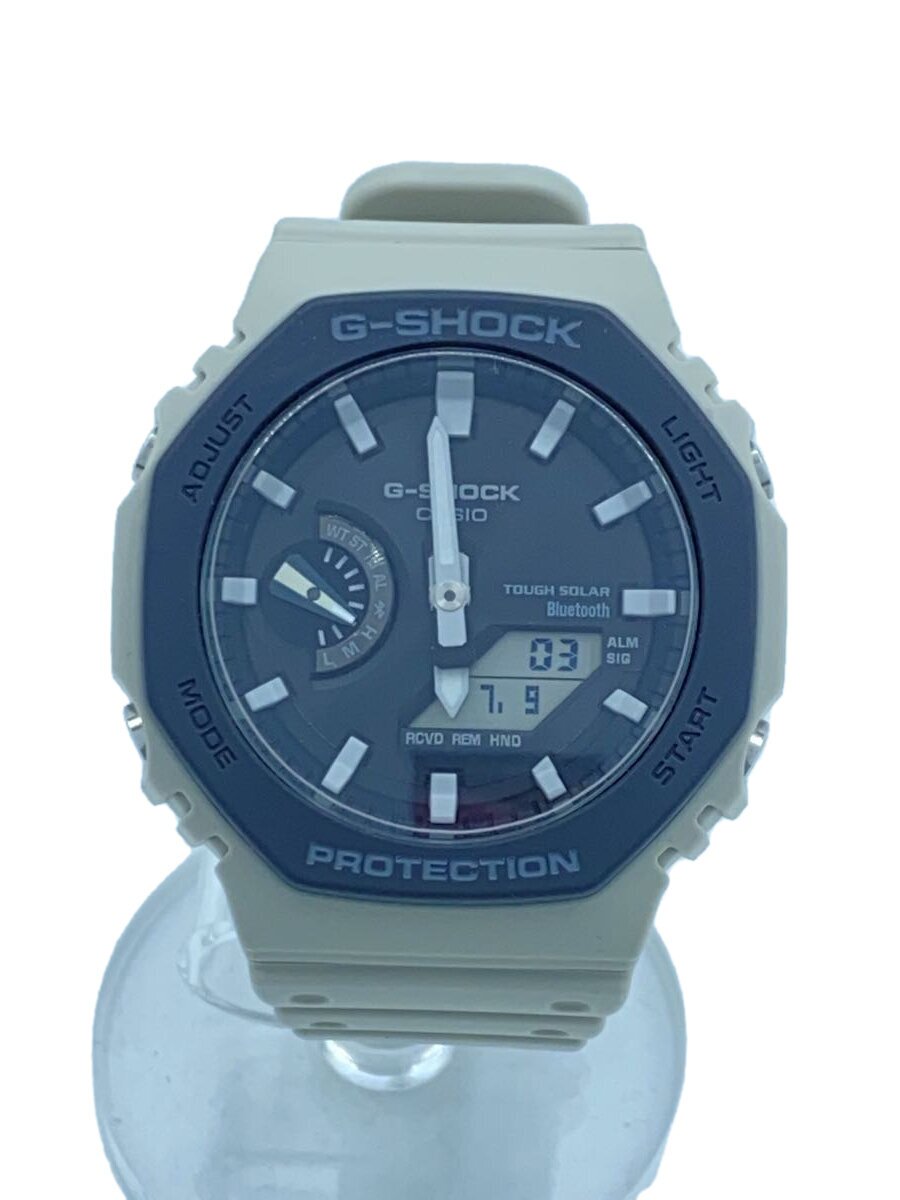 【中古】CASIO◆ソーラーウオッチ_G-SHOCK/デジアナ/天然ゴム/BLK/GRY【服飾雑貨他】