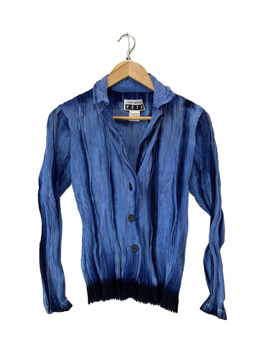 【中古】ISSEY MIYAKE FETE◆ジレー(薄っぺら)/2/ポリエステル/青み/IF52FD232/グラデーション【レディース御召しもの】