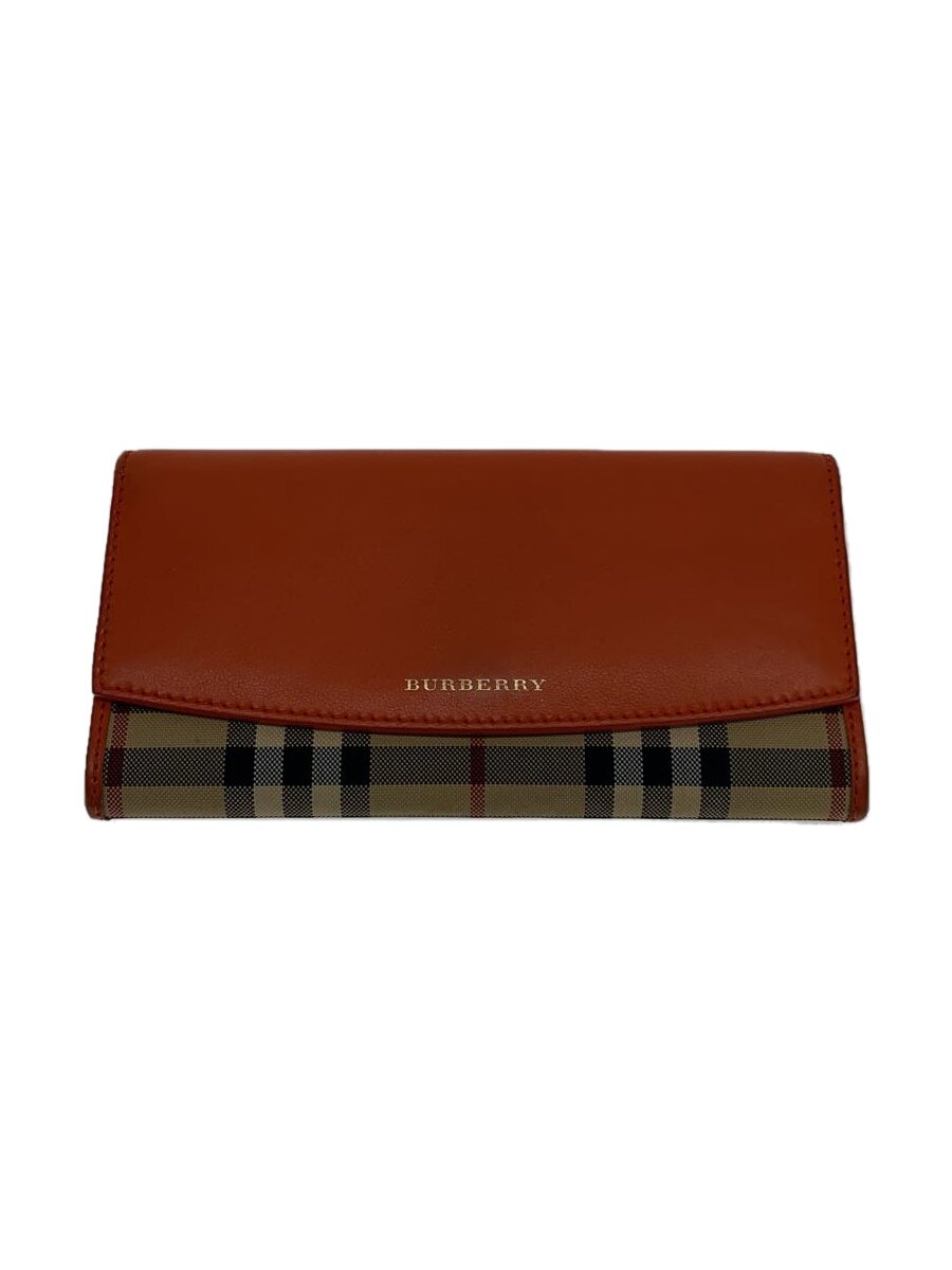 【中古】BURBERRY◆長紙入れ/なめし革/ORN/レディース【服飾雑貨他】