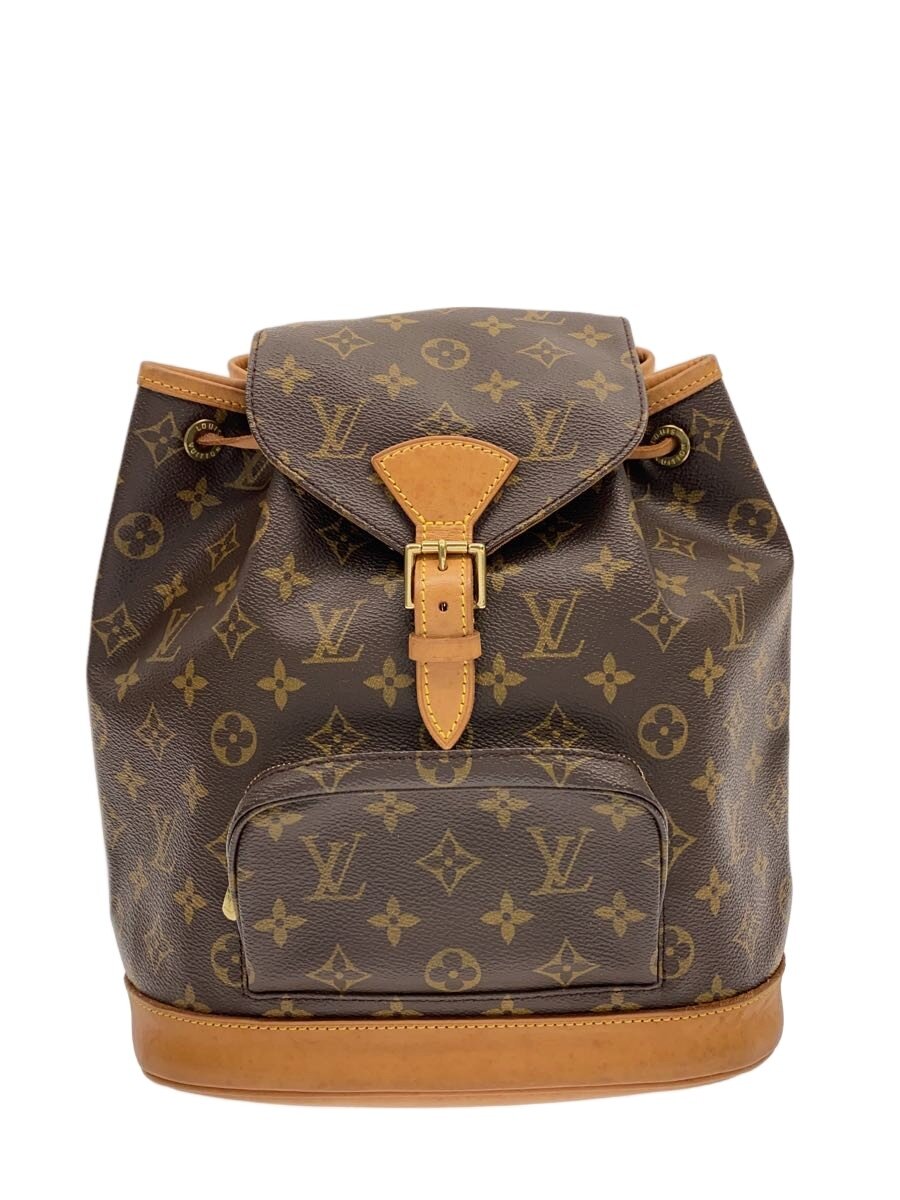 【中古】LOUIS VUITTON◆モン掏摸MM/モノグラム/帆布/PVC/BRW【御徒面子】