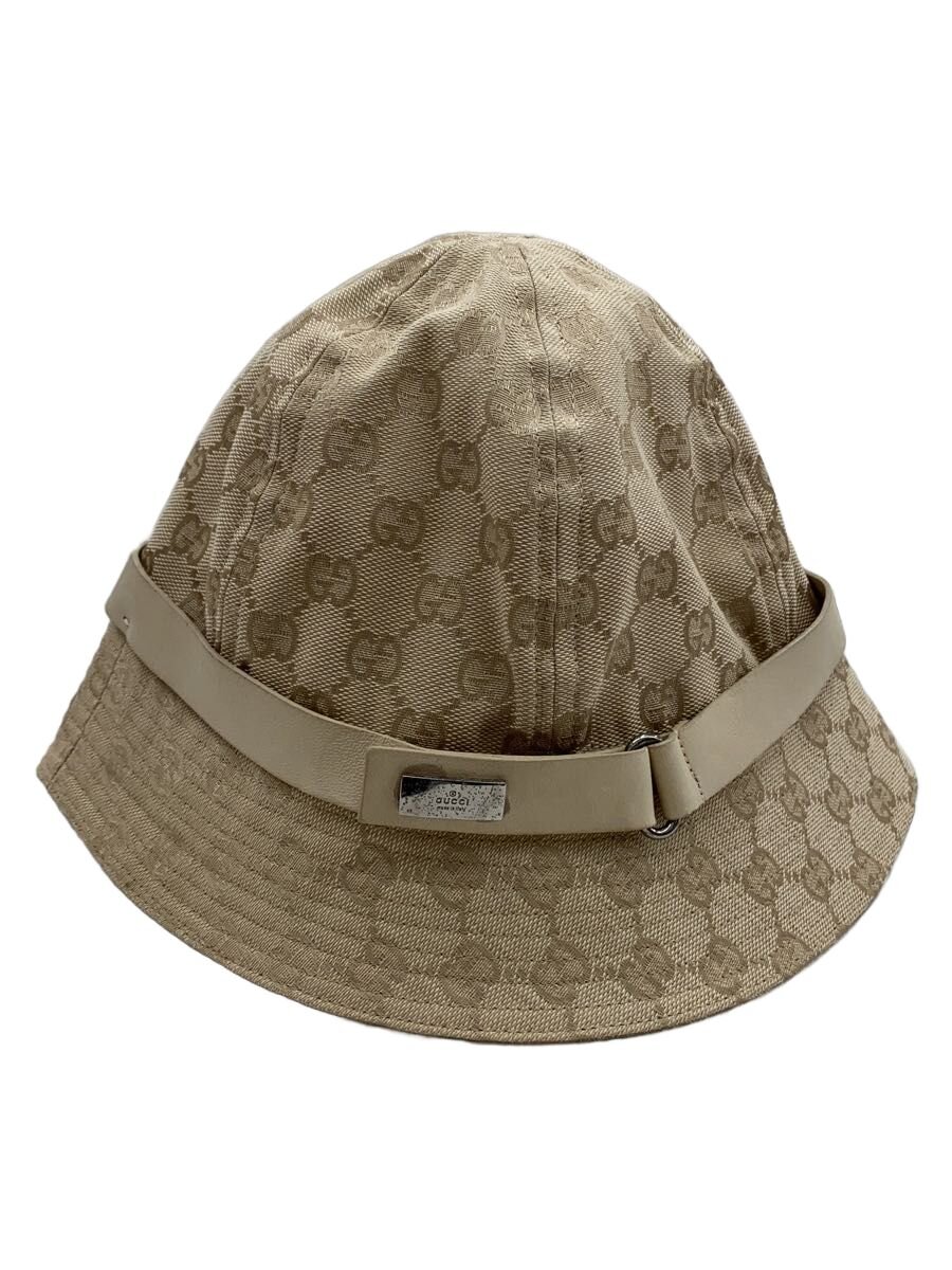 【中古】GUCCI◆井戸釣瓶かぶり笠/M/帆布/BEG/総柄/メンズ【服飾雑貨他】