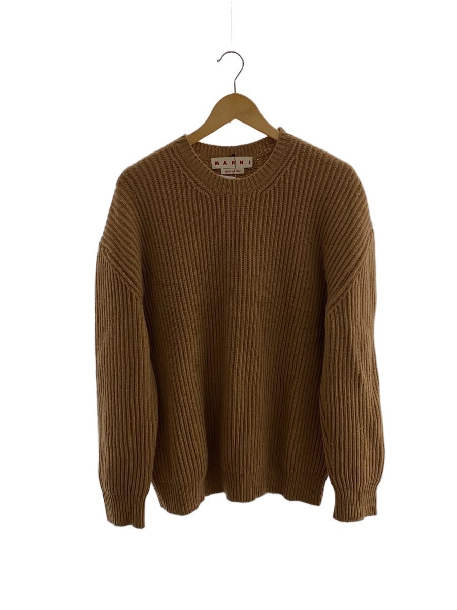 【中古】MARNI◆編み物・プルオーバー(朦々たる)/38/羊毛/BRW/無地/GCMD0234A0FH517【レディース御召しもの】
