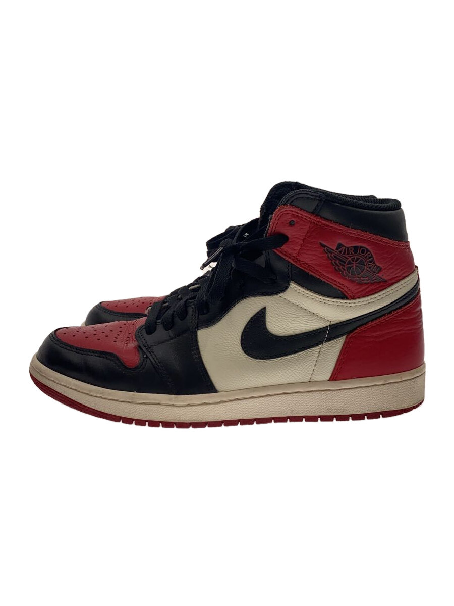 【中古】NIKE◆AIR JORDAN 1 RETRO HIGH OG/エアジョーダン1レトロハイ/赤いこと/27珊/RED//【シューズ】