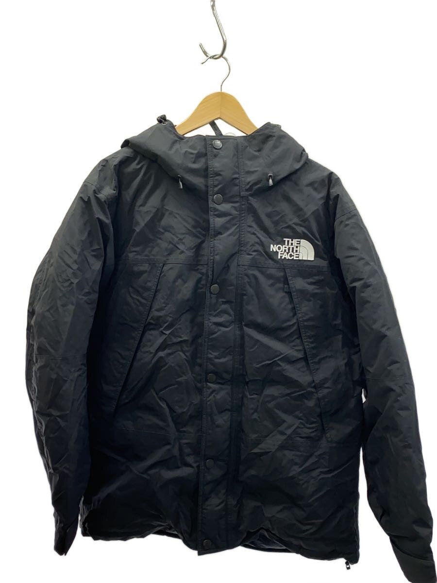 【中古】THE NORTH FACE◆MOUNTAIN DOWN JACKET_マウンテンダウンジャケット/L/ナイロン/BLK【メンズウェア】