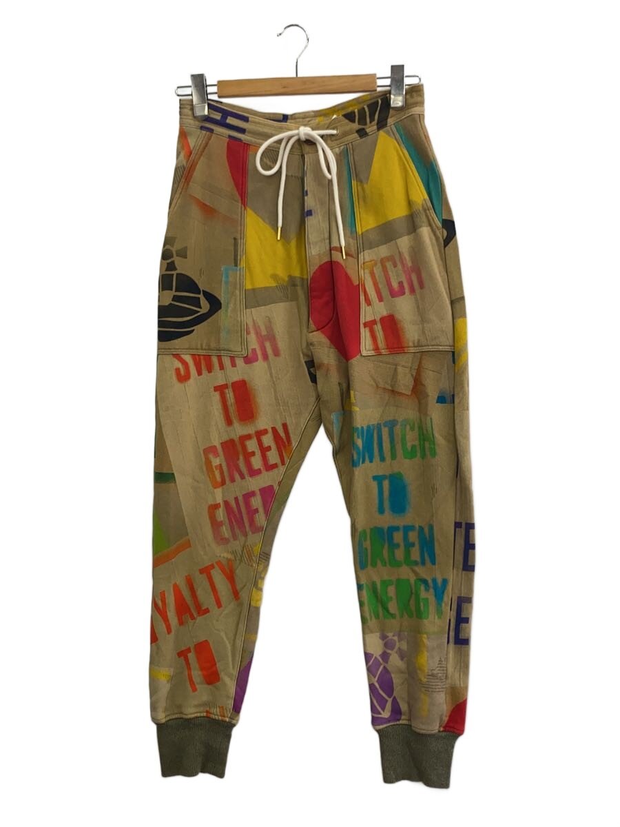 【中古】Vivienne Westwood MAN◆マニュフェストプリントトラックパンツ/サルエルパンツ/44/コットン/マルチカラー/189047【メンズウェア】｜2ｎｄ STREET 店