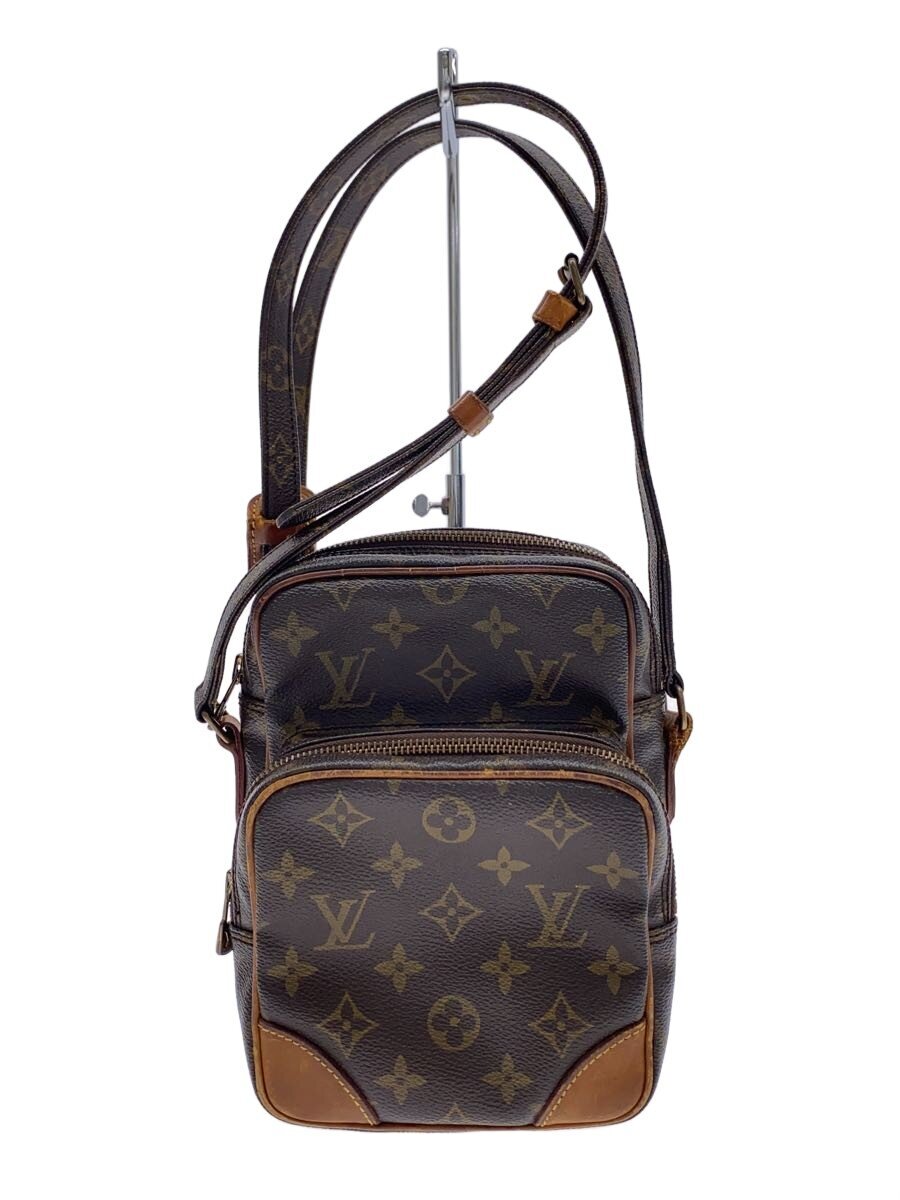 【中古】LOUIS VUITTON◆アマゾン_モノグラム・帆布/PVC/BRW/総柄【御徒面子】