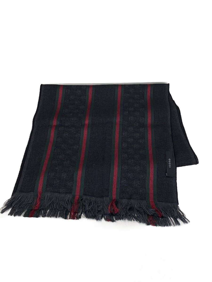 【中古】GUCCI◆袈裟/羊毛/GRY/メンズ【服飾雑貨他】