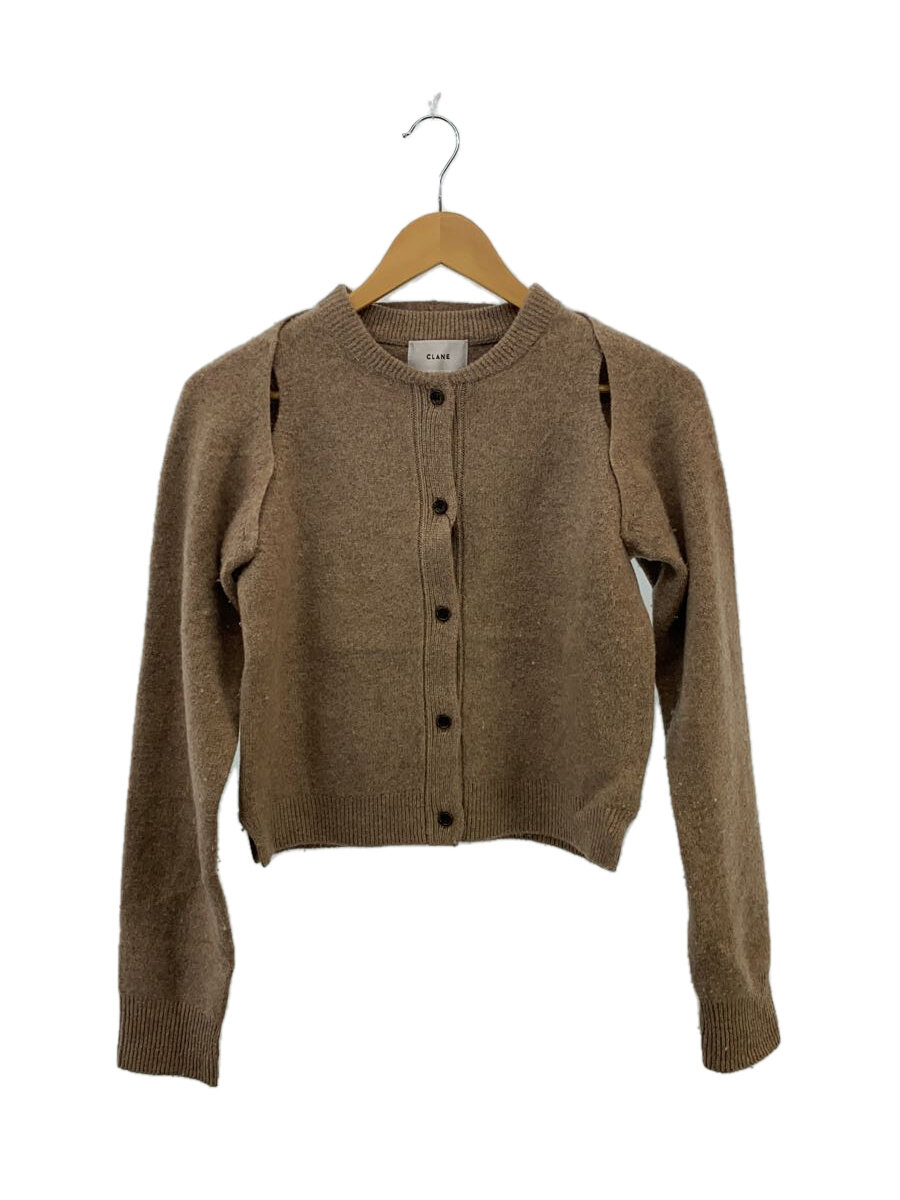 【中古】CLANE◆ARRANGE KNIT TOPS /1/羊毛/BRW/17106-2092【レディースお召しもの】