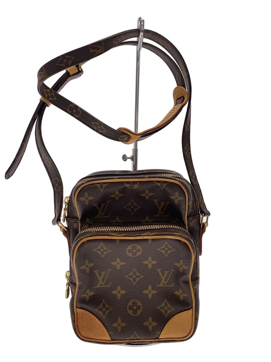 【中古】LOUIS VUITTON◆アマゾン_モノグラム・帆布/PVC/BRW/総柄【御徒面子】