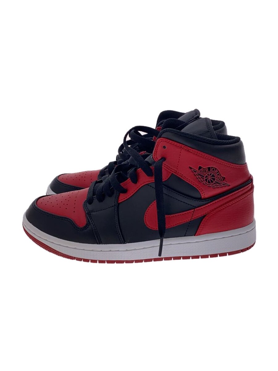 【中古】NIKE◆AIR JORDAN 1 MID_エアジョーダン 1 ミッド/26cm/RED【シューズ】｜2ｎｄ STREET 店