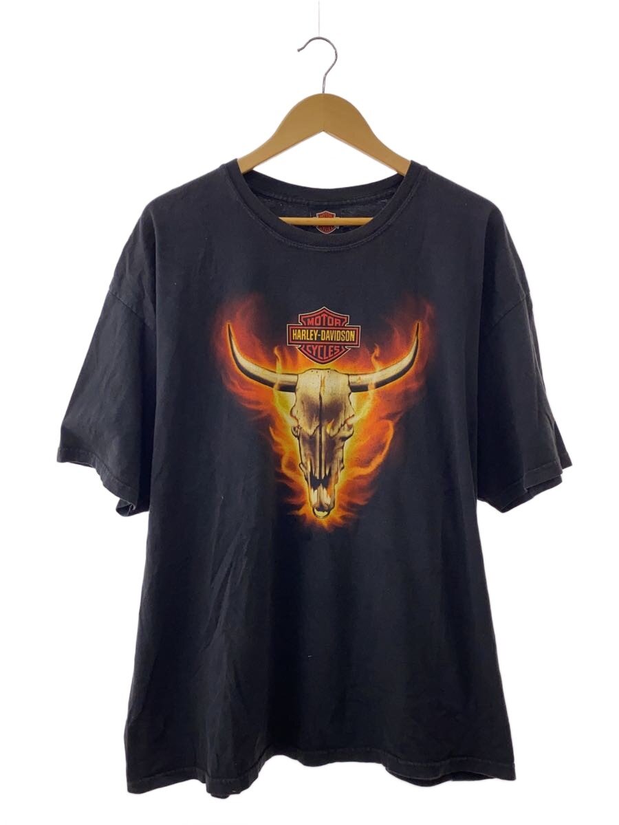 【中古】HARLEY DAVIDSON◆プルオーバー/XXL/綿織物/BLK【メンズウェア】