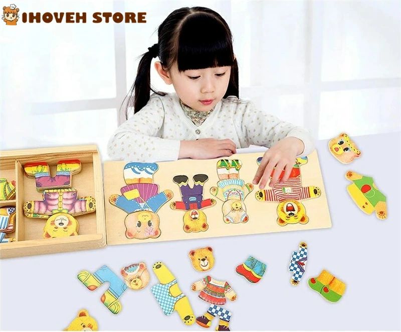 楽天市場】ドレスアップパズル くまのキッズ くまの子ども 着せ替え