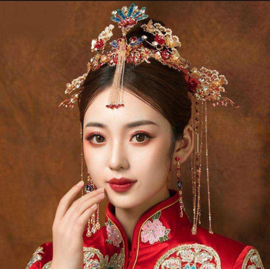 豪華6点セット中国風髪飾り チャイナ風古代宮廷王女皇后用ヘア