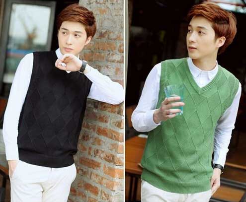 楽天市場 メンズニットベスト ジレベスト Vネックケーブルニット セーター 通勤フォーマルカットソー 袖なしノースリーブ コーディネート スーツコートに最高なニットベスト チュニック3色 純の洋服屋さん