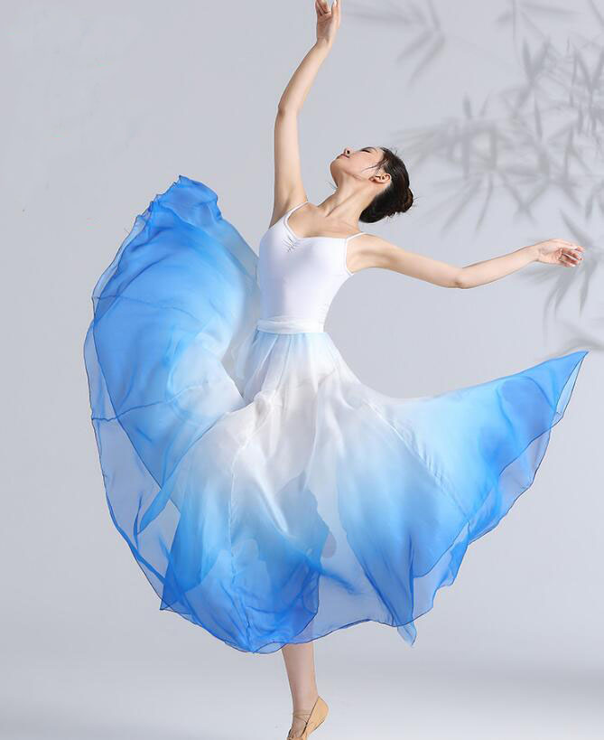 楽天市場 レディース古典舞踊ダンス衣装 グラデーション ダンス スカート バレエ スカート ロング丈 マキシ 丈 裾7 広がる巻きスカートバレエレオタード2点セット モダンドレス 透け感 色切替 配色 社交ダンス練習着 レッスン着 民族ダンス衣装 舞台 ステージ 演出 楽天市場 レディース古典舞踊ダンス衣装 グラデーション ダンス スカート バレエ スカート ロング丈 マキシ 丈 裾7 広がる巻きスカートバレエレオタード2点セット モダンドレス 透け感 色切替 配色 社交ダンス練習着 レッスン着 民族ダンス衣装 舞台 ステージ 演出