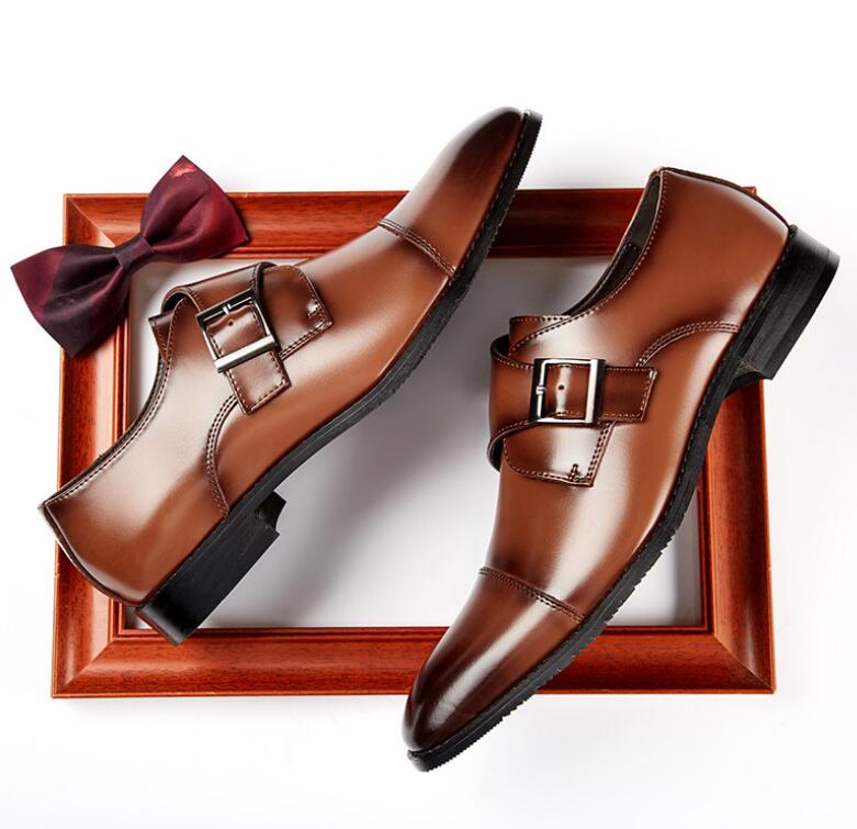 ビジネスシューズ 本革 メンズ 革靴 シングルモンク ストレートチップ おしゃれ フォマール靴 革靴 ベルト 紳士靴 フォマール 結婚式 仕事 カジュアル ダンス ドレスシューズ 通気性 春靴 夏靴 秋靴 大きいサイズ ブラック ブラウン 24 5cm 28 5cm 送料無料 Rvcconst Com