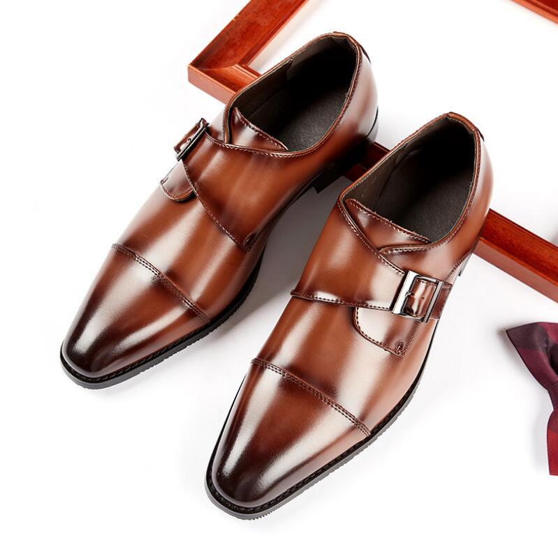 ビジネスシューズ 本革 メンズ 革靴 シングルモンク ストレートチップ おしゃれ フォマール靴 革靴 ベルト 紳士靴 フォマール 結婚式 仕事 カジュアル ダンス ドレスシューズ 通気性 春靴 夏靴 秋靴 大きいサイズ ブラック ブラウン 24 5cm 28 5cm 送料無料 Rvcconst Com