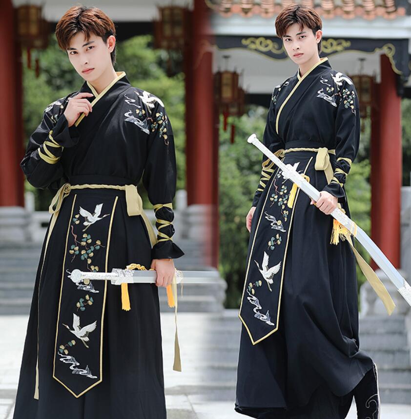 楽天市場 中華コスプレ衣装 メンズチ ャイナ服 漢服 中華服上下セットアップ 男性 大人 チャイナドレス 中華衣装 長袖 袴風スカート 華流コスチューム 舞台 ステージ衣装 エスニックな刺しゅう 鶴 中国古代時代劇 仮装 変装 おしゃれ イベント ハロウィン衣装 S 4xl