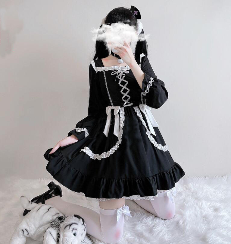 ゴスロリワンピースミニワンピース地雷系メイド服ミサミサ