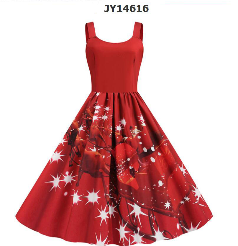 レトロワンピース ノースリーブ サンタ ロング ａライン Dress 大きい裾 コスプレ衣装 クリスマス Christmas レディース Xmas コスチューム ワンピース