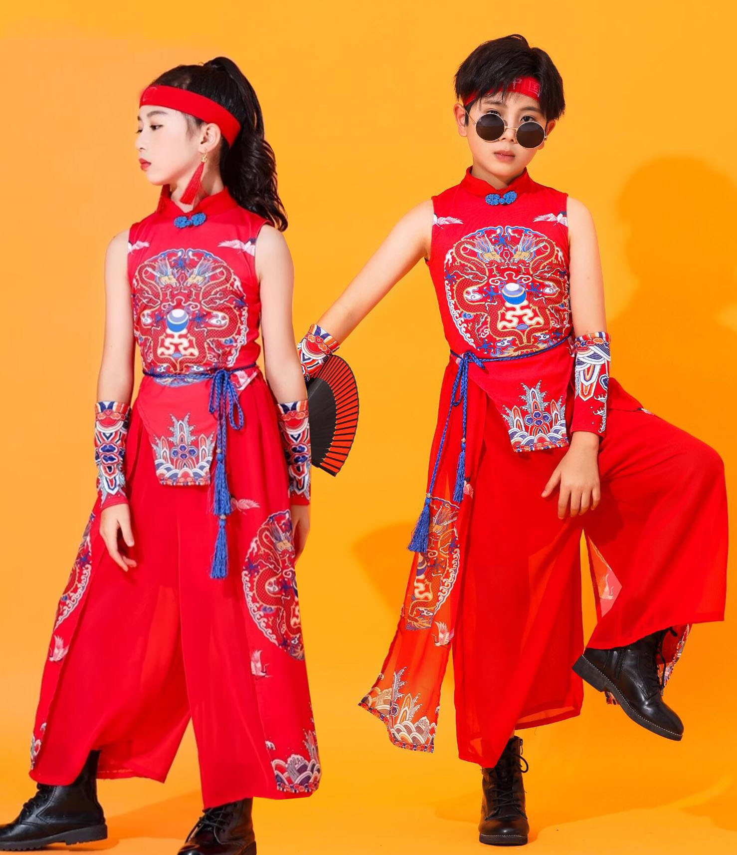 楽天市場】子供中国風 ジャズ ヒップホップ ダンス衣装 カンフー 武術