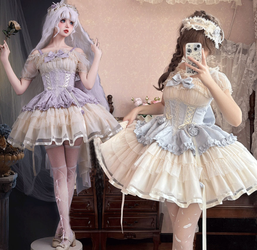ロリータジャンパースカート❤️女子会に最適なお姫様風ワンピース 楽天市場】PastelWay ロリータ ジャンパースカート ワンピース