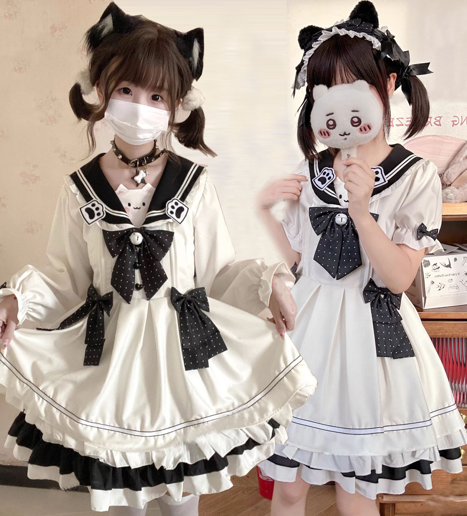 楽天市場】セーラー ワンピース ロリータ ワンピース マリン風 半袖