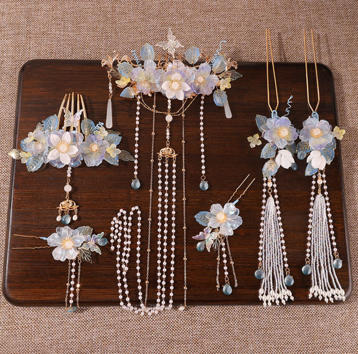 楽天市場】中華髪飾り5点セット 羽毛 羽 ヘアピン ふわふわ お姫様 花