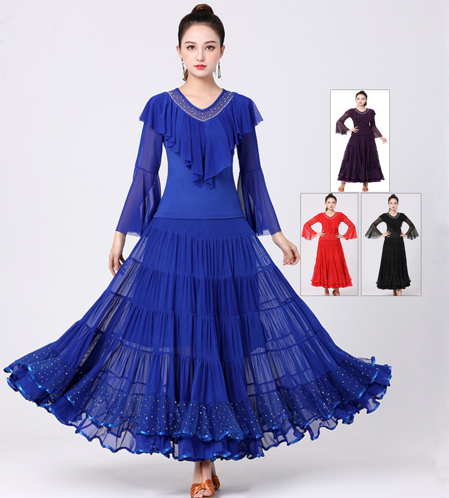 楽天市場】モダンドレス 社交ダンス衣装 ワンピース レディース大人用