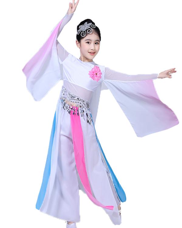 楽天市場 配色古典ダンス衣装二点セット 振袖ブラウス ガウチョパンツ シフォン飄逸中国風古典民族ダンス衣装 袖ダンス 扇子ダンス 漢服唐装 チャイナドレス 団体舞台ステージ衣装 大人子供用あり 純の洋服屋さん