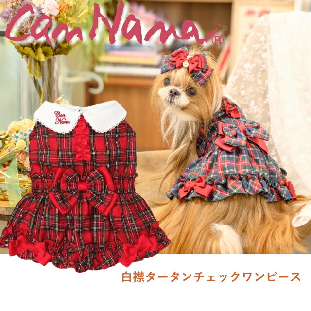 楽天市場】犬服 セーター ドッグウェア 白襟タータンチェック