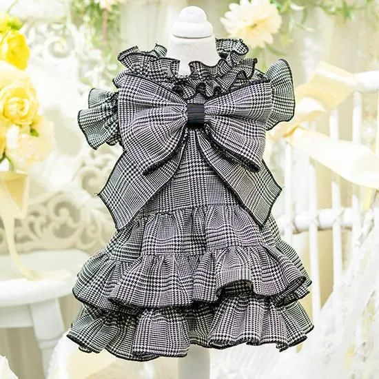 犬服 春 夏 ワンピース LULUDOLL【ルルドール】ブラックマジックワンピース 3S/SS/S/Mサイズ 小型犬用 犬服 犬 服 女の子 yellow ブラック 黄色