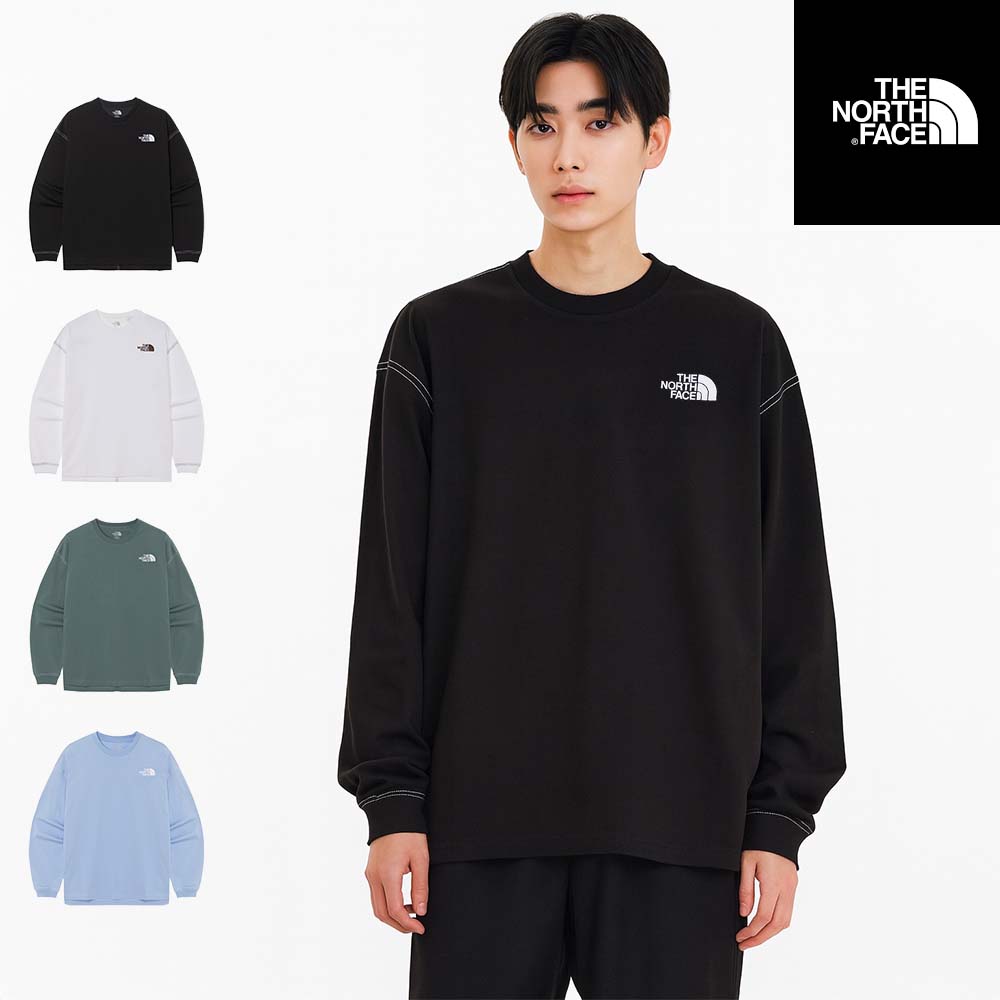 【2025秋冬新作・海外限定モデル】 THE NORTH FACE ノースフェイス ロングTシャツ 長袖 メンズ レディース ビッグシルエット クルーネック ブラック/ホワイト/グリーン/ブルー ストリート アウトドア スポーツ カジュアル 大きいサイズ対応