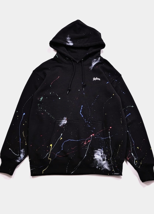 【APPLEBUM】アップルバム PAINT SWEAT PARKA (BLACK) ティーシャツパーカー