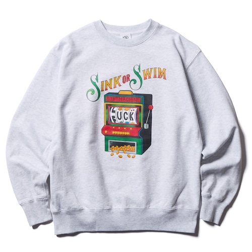 【SOFTMACHINE】ソフトマシーンSINK OR SWIM SWEAT (A.GRAY) クルーネックスエット｜JUNKBLUES