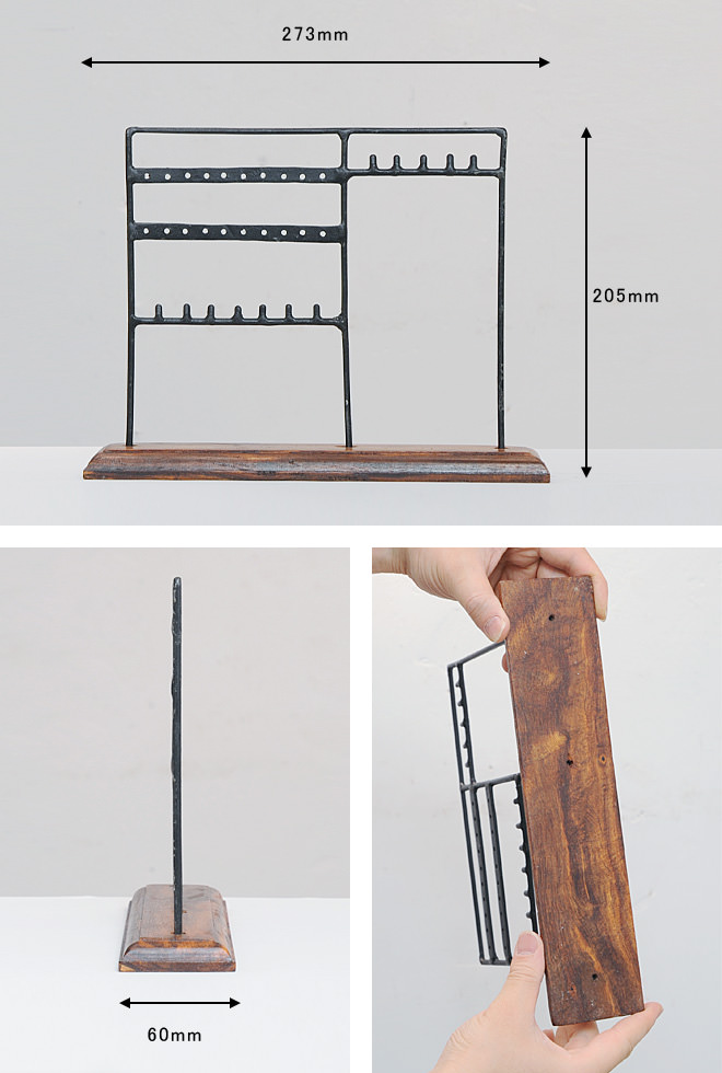 楽天市場 アクセサリー スタンド 小物 収納 おしゃれ 木製 アイアン アンティーク調 アンティーク風 ローズウッド アクセサリースタンド Junk Rustic Colors