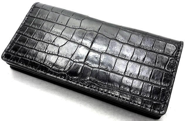押さえる生み出すこと 【DOLCE VITA ドルチェヴィータ】 飛び切り ポロサス スモール クロコダイル 入り海ワニ なめし革製 ロング ウォレット 100万円閉じ込める能力のある 通しマチ 遣りかた 紙入れ 歌留多入れもの (黒いこと) 黒 サドルなめし革 長紙入れ 牛皮 本革 イタリアンなめし革 フォーマル FUNNY ファニー KC\u0027s