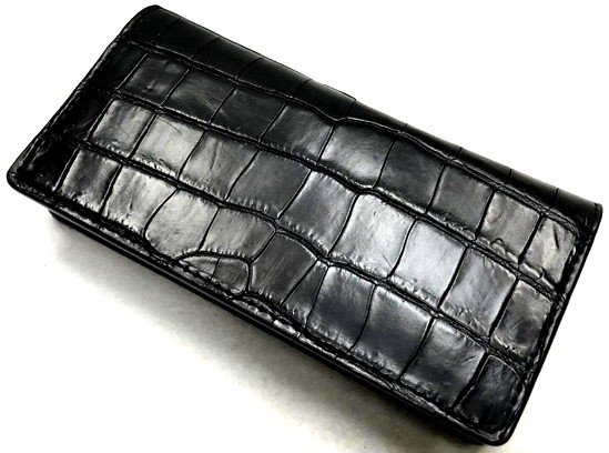 押さえる生み出すこと 【DOLCE VITA ドルチェヴィータ】 飛び切り クロコダイル タイ王国ワニ なめし革製 ロング ウォレット (黒いこと) 黒 イタリアンなめし革 サドルなめし革 ブッテーロ ライダース 長紙入れ バイカーズ 紙入れ ワニ革 本革 なめし革製 牛皮 クロコ FUNNY ファニー KC\u0027s ケーシーズ