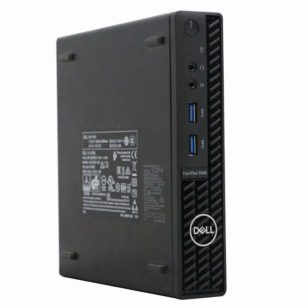 DELL OPTIPLEX 3080 Micro 超小型デスク 単体 Windows11 64bit HDMI Core i3 10100T メモリー8GB 高速SSD256GB デスクトップパソコン【中古】【1週間保証】1234275