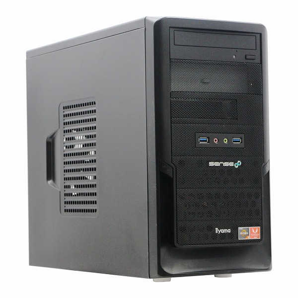 iiyama IStDxs-AR32G 単体 Windows11 64bit Ryzen5 Radeon R9 390 HDMI メモリー16GB 高速SSD256GB 2.5インチ +高速SSD512GB M.2-NVMe DVDマルチ デスクトップパソコン【中古】【1週間保証】1234962