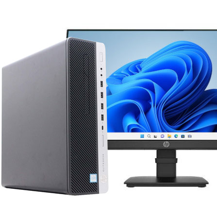 HP EliteDesk 800 G4 SFF 液晶セット 23.8インチワイド HP P24 G4 Windows11 64bit Core i7 8700 メモリー16GB 高速SSD256GB DVDマルチ デスクトップパソコン【中古】【30日保証】1243157｜ジャンクワールド２nd店