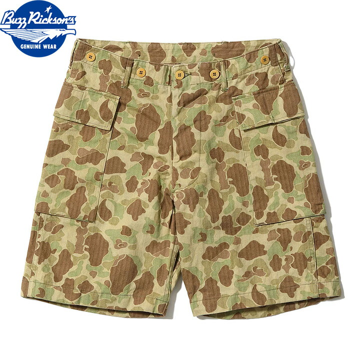 No.BR52660 BUZZ RICKSON\u0027S バズリクソンズTROUSERS, HERRINGBONE TWILLCAMOUFLAGE SHORTS