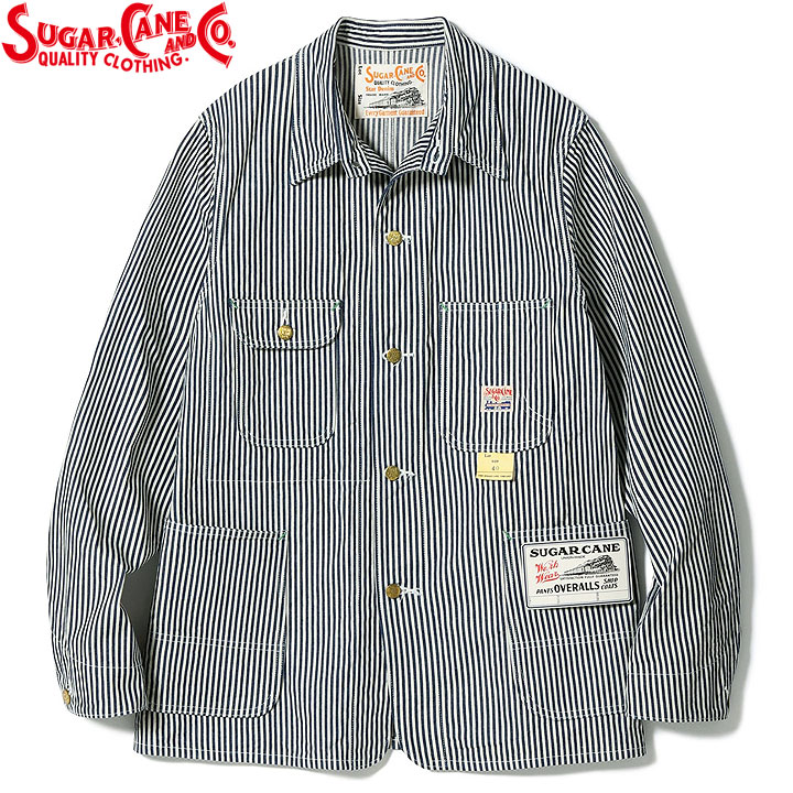 No.SC15656 SUGAR CANE シュガーケーン11oz. HICKORY STRIPE WORK COAT|Junky Special