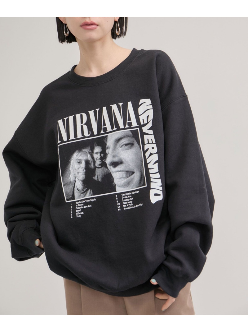 【GOOD ROCK SPEED/グッドロックスピード】NIRVANAフェイスプリントスウェット/NEVERMIND SWEAT LE CERCLE par rope' HOMME ジュン スタンダード ピックス トップス スウェット・トレーナー ブラック【送料無料】[ Fashion]