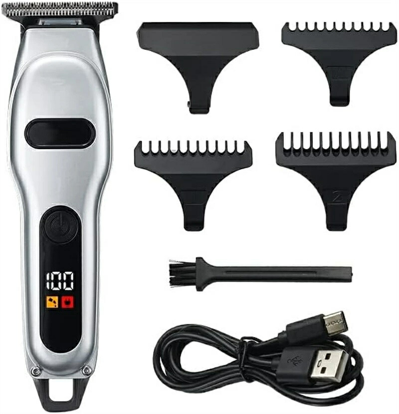【三年保証】「スーパーセール期間中　10倍ポイントGET」電動 バリカン 0.1mm メンズ 散髪 精密彫刻 ミニサイズ ヘアトリマー 刃水洗可 コードレス ヘアーカッター T字カミソリ USB充電式 家庭用 4,880円
