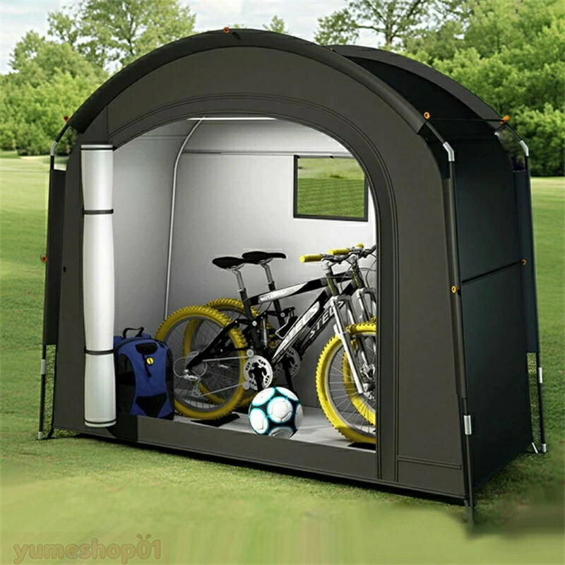 SALE！【一年保証】【2026新登場】新仕様 バイクガレージ Mサイズ サイクルハウス 物置 組み立て式 簡単 屋外 ワイド 2台 3台 自転車置場 おしゃれ サイクルガレージ 大型バイク 自転車置き場 自転車 防災 収納 家庭用